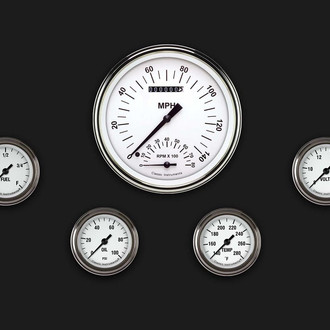Classic Instruments® - White Hot Series 4-5/8" Custom 5-Gauge Set