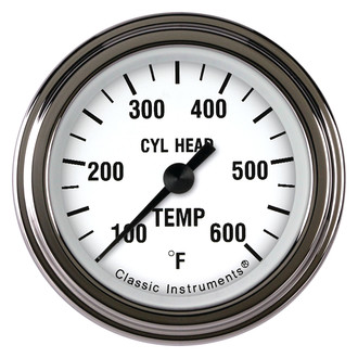 Classic Instruments® - White Hot Series 2-1/8" Cylinder Head Tempature Gauge