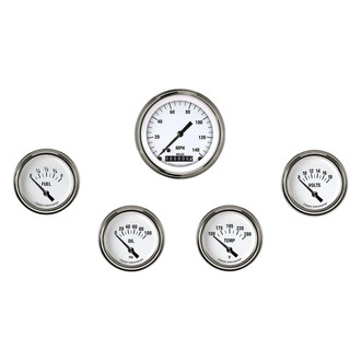 Classic Instruments® - White Hot Series 3-3/8" Custom 5-Gauge Set
