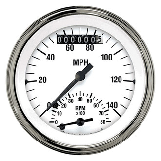 Classic Instruments® - White Hot Series 3-3/8" Speedtachular, 140 MPH, 8,000 RPM