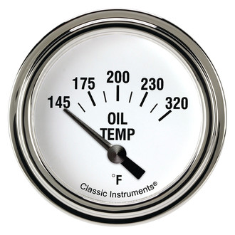 Classic Instruments® - White Hot Series 2-5/8" Oil Temperature Gauge