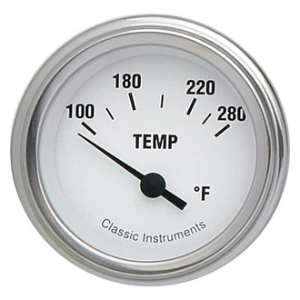 Classic Instruments® - White Hot Series 2-1/8" Water Temperature Gauge