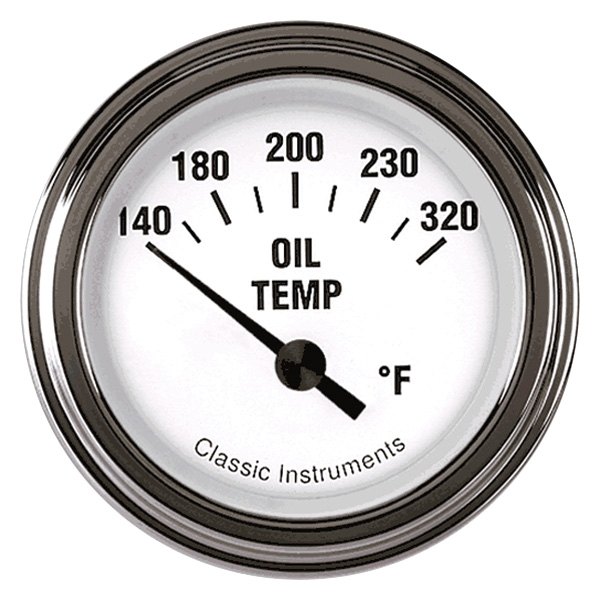 Classic Instruments® - White Hot Series 2-1/8" Oil Temperature Gauge