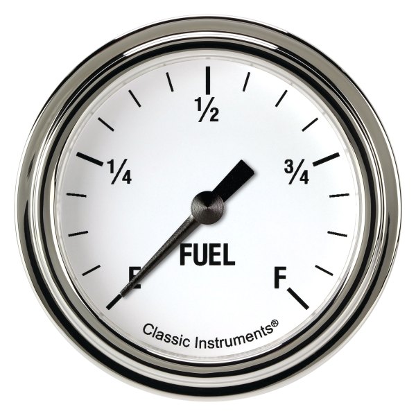 Classic Instruments® - White Hot Series 2-5/8" Fuel Level Gauge, Programmable