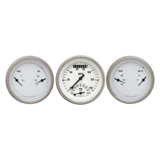 Classic Instruments® - White Hot Series 3-3/8" Custom 3-Gauge Set