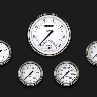 Classic Instruments® - White Hot Series 4-5/8" Custom 5-Gauge Set
