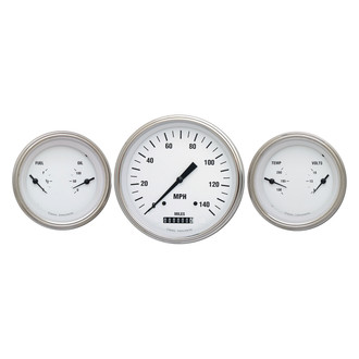 Classic Instruments® - White Hot Series 4-5/8" Custom 3-Gauge Set