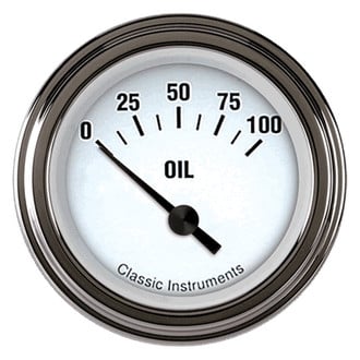 Classic Instruments® - White Hot Series Oil Pressure Gauge, 100 psi