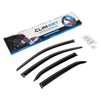 Clim Art® - Tape-On Dark Smoke Front and Rear Side Window Deflectors
