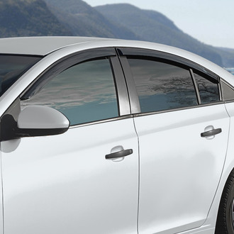 Clim Art® - Tape-On Dark Smoke Front and Rear Side Window Deflectors