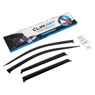 Clim Art® - Tape-On Dark Smoke Front and Rear Side Window Deflectors