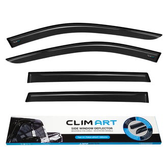 Clim Art® - Tape-On Dark Smoke Front and Rear Side Window Deflectors