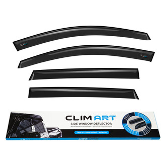 Clim Art® - Tape-On Dark Smoke Front and Rear Side Window Deflectors