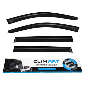 Clim Art® - Tape-On Dark Smoke Front and Rear Side Window Deflectors