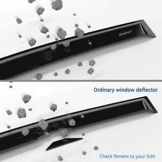 Clim Art® - Tape-On Dark Smoke Front and Rear Side Window Deflectors