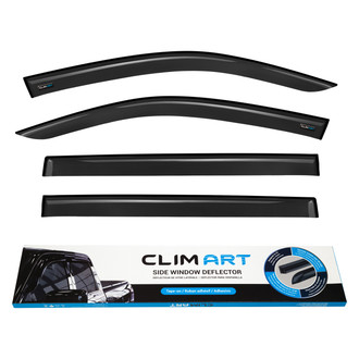Clim Art® - Tape-On Dark Smoke Front and Rear Side Window Deflectors