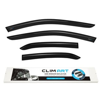 Clim Art® - Tape-On Dark Smoke Front and Rear Side Window Deflectors