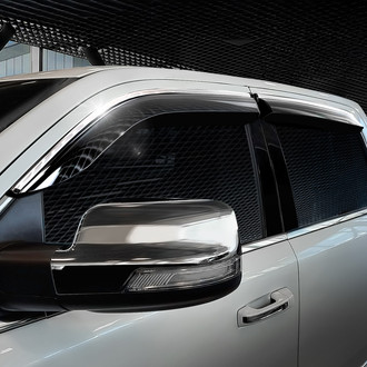 Clim Art® - Tape-On Dark Smoke Front and Rear Side Window Deflectors