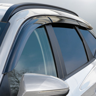 Clim Art® - Tape-On Dark Smoke Front and Rear Side Window Deflectors