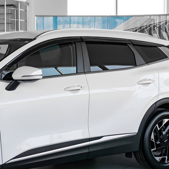 Clim Art® - Tape-On Dark Smoke Front and Rear Side Window Deflectors