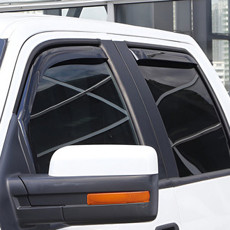 Clim Art® - In-Channel Dark Smoke Front and Rear Side Window Deflectors