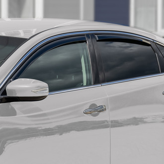 Clim Art® - In-Channel Dark Smoke Front and Rear Side Window Deflectors