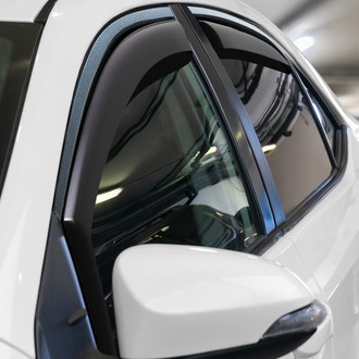 Clim Art® - In-Channel Dark Smoke Front and Rear Side Window Deflectors