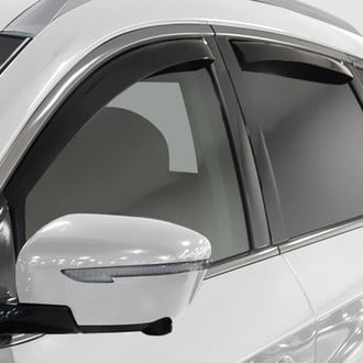 Clim Art® - In-Channel Dark Smoke Front and Rear Side Window Deflectors
