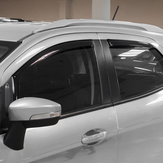 Clim Art® - In-Channel Dark Smoke Front and Rear Side Window Deflectors