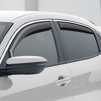 Clim Art® - In-Channel Dark Smoke Front and Rear Side Window Deflectors