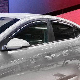 Clim Art® - In-Channel Dark Smoke Front and Rear Side Window Deflectors