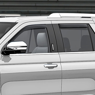 Clim Art® - In-Channel Dark Smoke Front and Rear Side Window Deflectors
