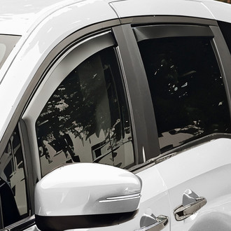 Clim Art® - In-Channel Dark Smoke Front and Rear Side Window Deflectors