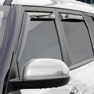 Clim Art® - In-Channel Dark Smoke Front and Rear Side Window Deflectors