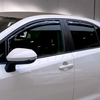 Clim Art® - In-Channel Dark Smoke Front and Rear Side Window Deflectors