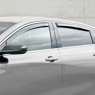 Clim Art® - In-Channel Dark Smoke Front and Rear Side Window Deflectors