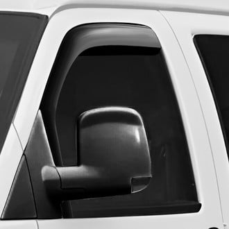 Clim Art® - In-Channel Dark Smoke Front Side Window Deflectors with 2 License Plate Frames