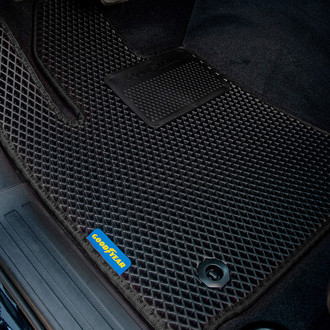 Clim Art® - All-Weather 1st & 2nd Row Black Rubber Floor Mat Set