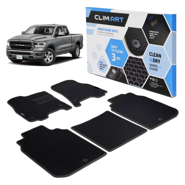 Clim Art® - All-Weather Black Floor Mat Set