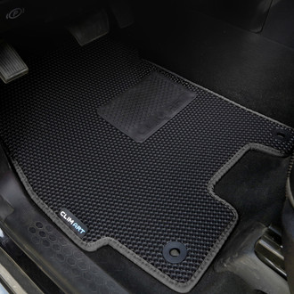 Clim Art® - All-Weather Black Rubber Floor Mat Set