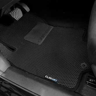 Clim Art® - All-Weather 1st & 2nd Row Black Rubber Floor Mat Set