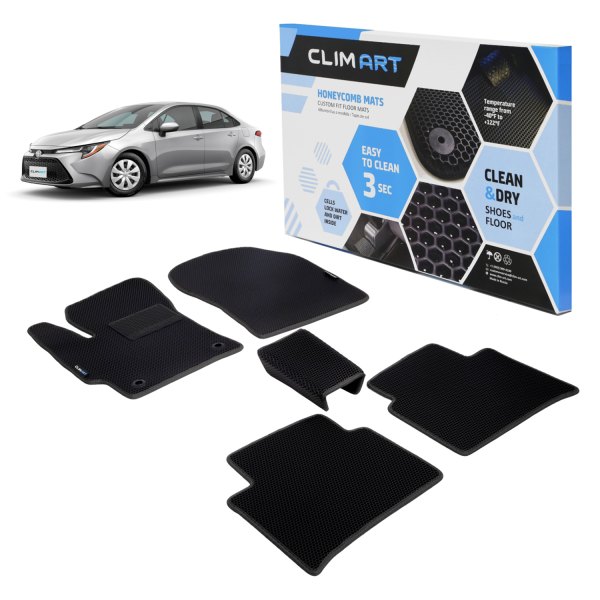 Clim Art® - All-Weather Black Floor Mat Set