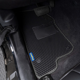 Clim Art® - All-Weather 1st & 2nd Row Black Rubber Floor Mat Set