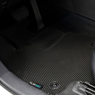 Clim Art® - All-Weather 1st & 2nd Row Black Rubber Floor Mat Set