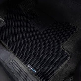 Clim Art® FL011407004 - All-Weather 1st & 2nd Row Black Rubber Floor Mat Set