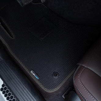Clim Art® - All-Weather Black Rubber Floor Mat Set