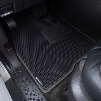 Clim Art® - All-Weather 1st & 2nd Row Black Rubber Floor Mat Set