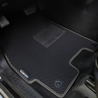 Clim Art® - All-Weather 1st & 2nd Row Black Rubber Floor Mat Set