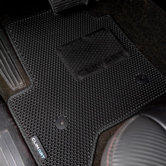 Clim Art® - All-Weather 1st & 2nd Row Black Rubber Floor Mat Set