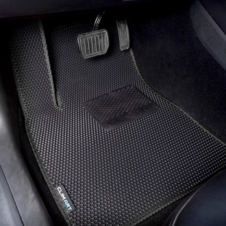 Clim Art® - All-Weather 1st & 2nd Row Black Rubber Floor Mat Set